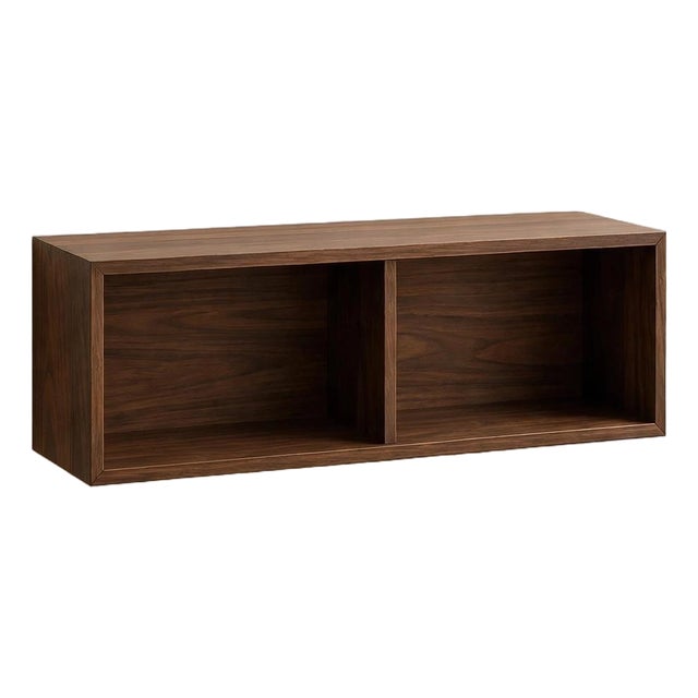 Arcuno Solid Walnut Floating Nightstand For Sale