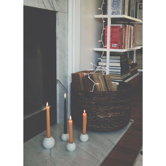 Mid Century Modern glazed white porcelain candleholder/vase set expertly created by Hutschenreuther Germany. Holds...