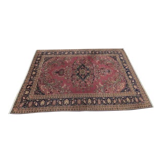 Mid 20th Century Vintage Turkish Floral Kayseri Area Rug For Sale