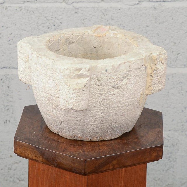Round Stone Mortar Bowl, 19th Century For Sale - Image 10 of 11