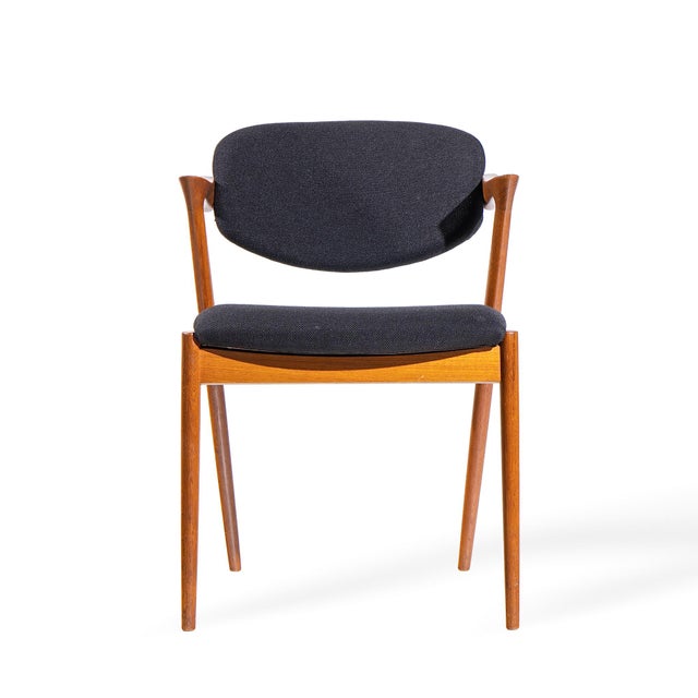 Mid 20th Century Kai Kristiansen Model 42 Mid Century Danish Teak Z Dining Chairs - Set of 6 For Sale - Image 5 of 10