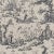 Chinoiserie Schumacher Shengyou Toile Fabric in Charcoal For Sale - Image 3 of 3