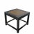2020s Rattan Top and Black Lacquer Square Vintage Accent or Side Table For Sale - Image 5 of 5
