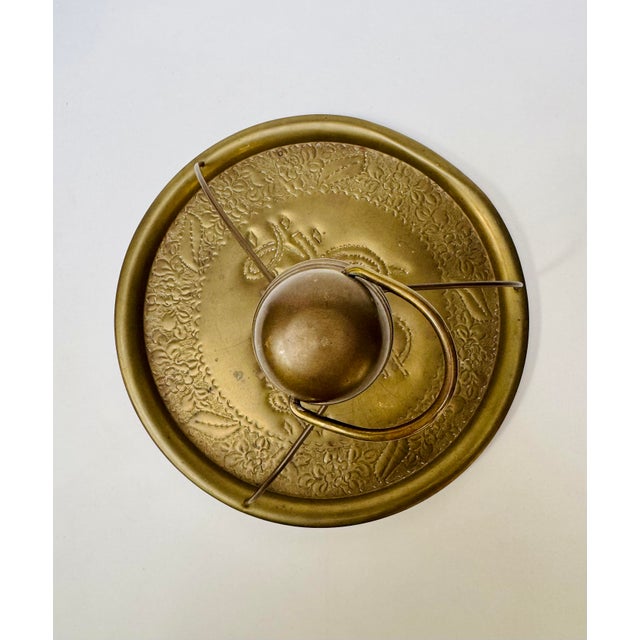 Vintage Brass Turkish Coffee Serving Tray With Carry Handle For Sale - Image 6 of 11