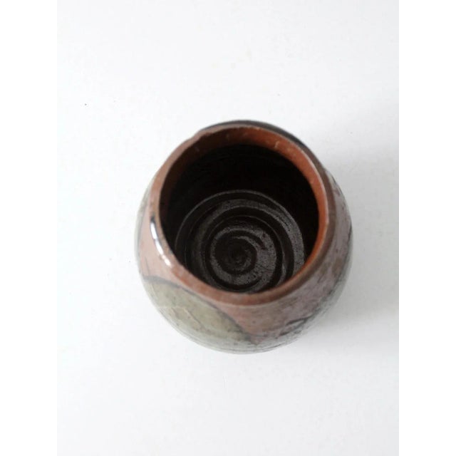 Contemporary Vintage Studio Pottery Vase For Sale - Image 3 of 10