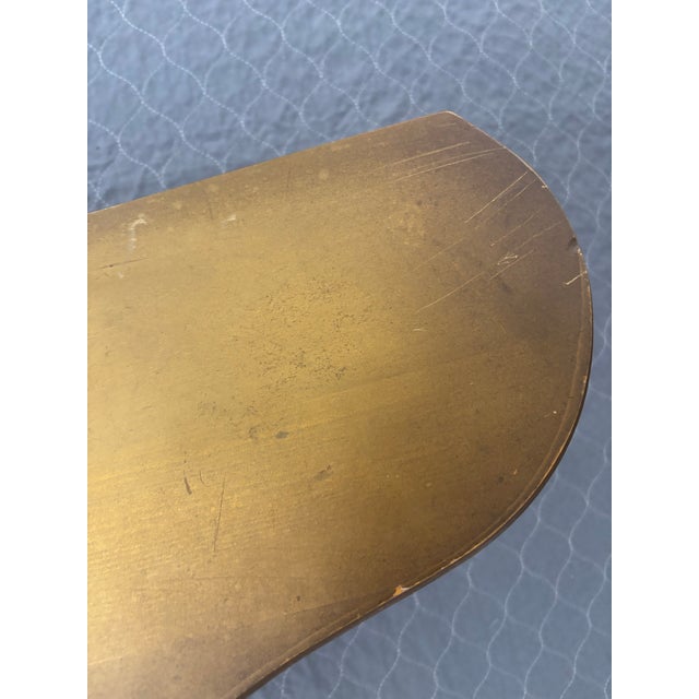 Gold Mid 20th Century Syroco Wood Gold Demilune Ornate Curved Wall Shelf For Sale - Image 8 of 11