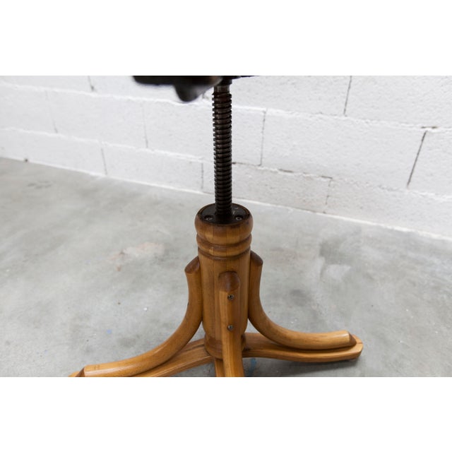 Scandinavian Swivel Office Chair in Bentwood from Thonet, 1960s For Sale - Image 14 of 18
