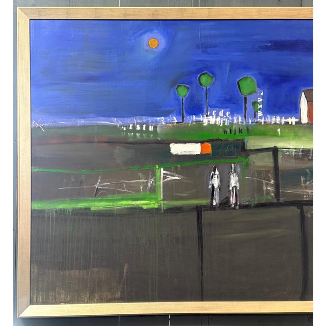 William DeBilzan (American, b. 1956) “Evening Cityscape” Monumental Mixed-Media For Sale - Image 11 of 18