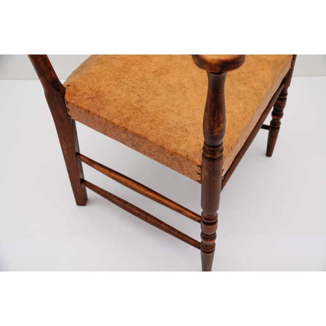 Mid-Century Modern Hand-Carved Wooden Armchair, 1950s For Sale - Image 9 of 11