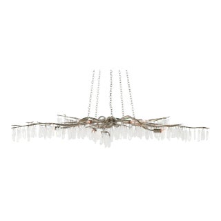 Currey & Company Forest Light Chandelier, Silver For Sale