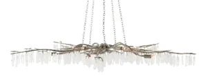 Currey & Company Forest Light Chandelier, Silver