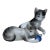 Mid-Century German Porcelain Cats With Ball For Sale