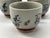 Late 20th Century Vintage Set of 10 Vintage Japanese Porcelain Tea Cups With Calligraphy Design” For Sale - Image 5 of 7