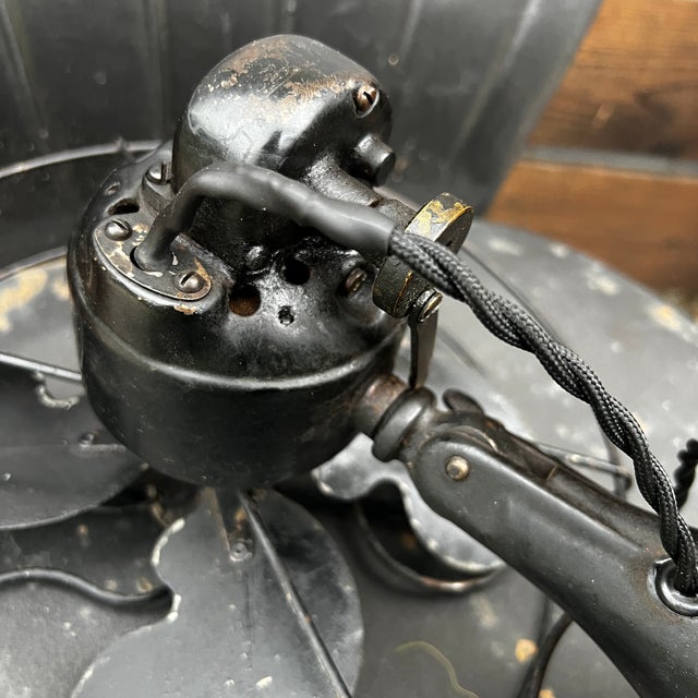 Vintage Emerson B Jr Oscillating Black Metal Desk Fan For Sale In Kansas City - Image 6 of 12
