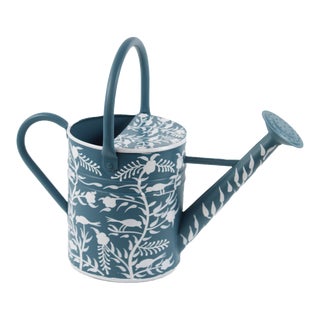 Navy Chinoiserie Watering Can For Sale