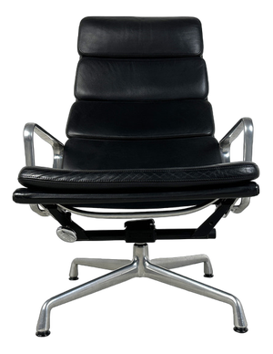 Ea222 Softpad Lounge Chair in Leather by Charles & Ray Eames for Vitra, 1990s