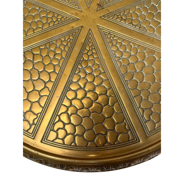 Metal Vintage Art Deco Side Table in Brass, 1920s For Sale - Image 7 of 10