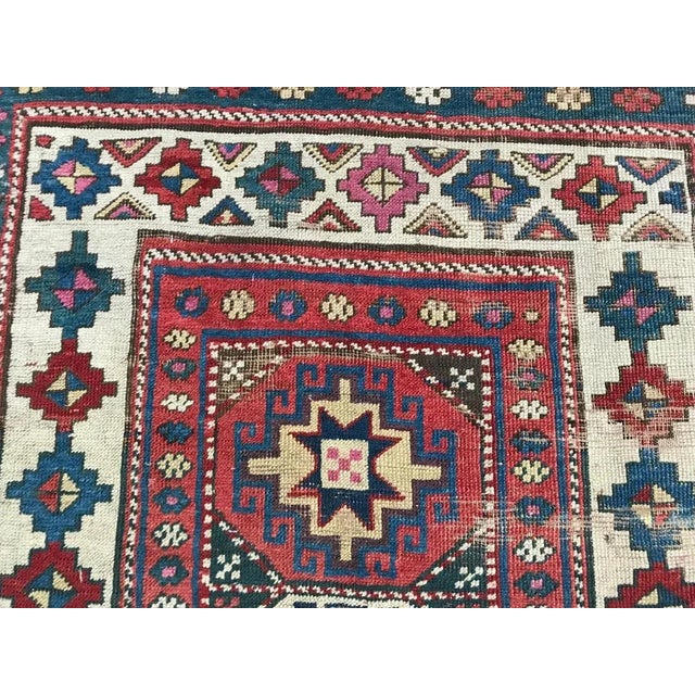 Textile Antique Caucasian Runner For Sale - Image 7 of 18