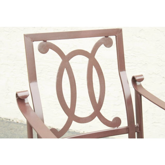 Woodard Belden Aluminum Patio 4 Piece Patio High Top Table & Chairs Set - Set of 4 For Sale - Image 11 of 12