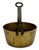 Unusual Mid 1800s Antique Heavy Brass & Hand Wrought Iron Fireplace Hearth Hanging Cooking Pot For Sale In Boston - Image 6 of 18
