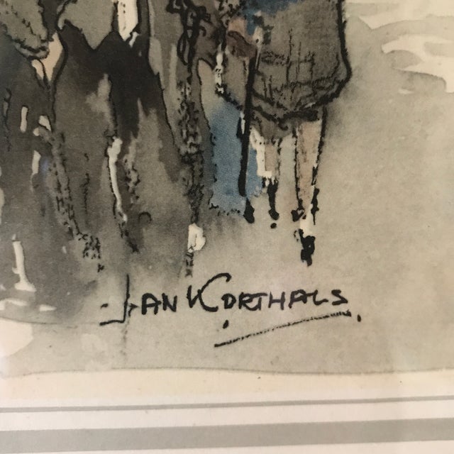 Jan Korthals Hand Colored Framed Print of “Rue St. Denis” Paris Chairish