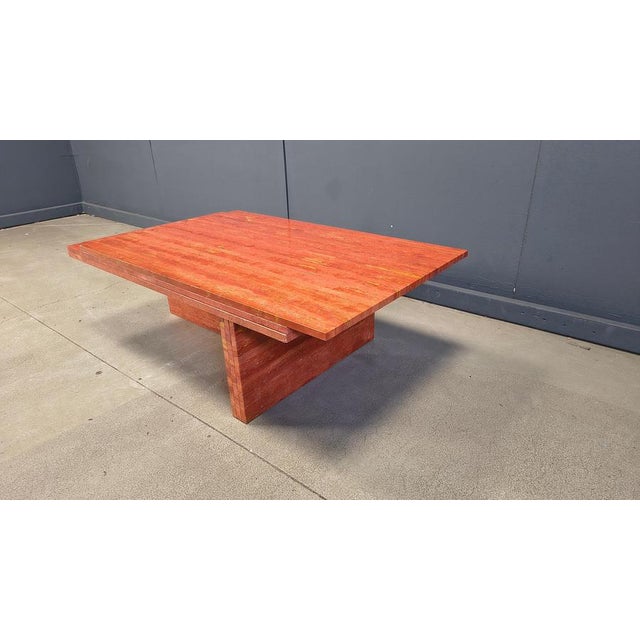 1970s Red Travertine Coffee Table, 1970s For Sale - Image 5 of 14