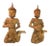 19th Century Teak Carved Large Gilt Siamese Figures - a Pair For Sale