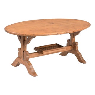 Vintage Indian Blonde Teak Coffee Table For Sale