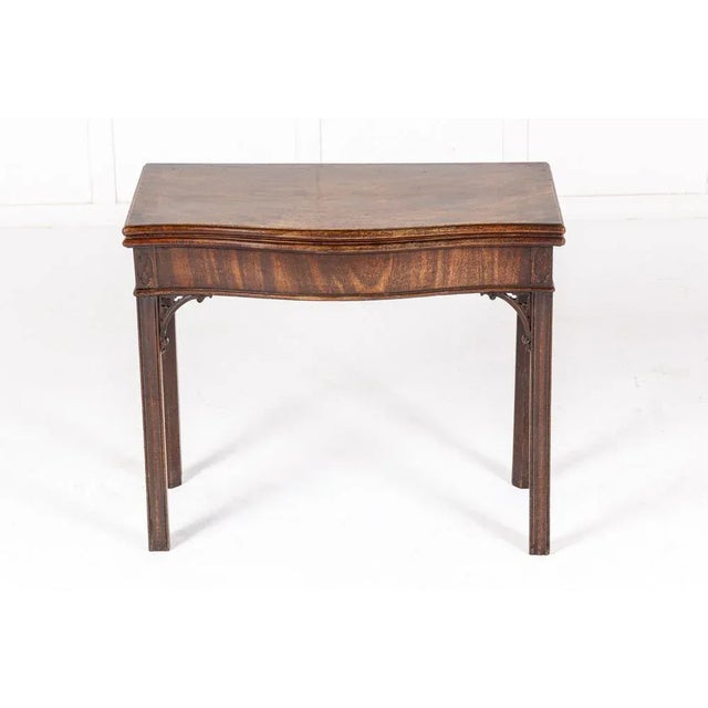 18th Century English George III Mahogany Serpentine Tea Table For Sale - Image 10 of 10