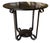Art Deco Edgar Brandt Style Wrought Iron Black Marble Tulip Side Table - 1 of 2 Available.