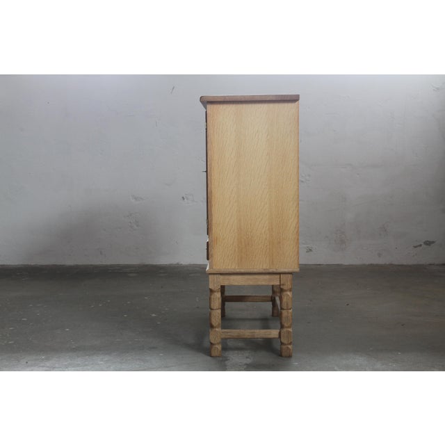 Danish Modern Oak Cabinet with Glass by Henning Kjærnulf for Hm Møbler, 1994 For Sale - Image 10 of 18