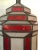 1990s Art Deco-Style White Milk & Red Glass & Bronze Chandelier, Pendant or Lantern For Sale - Image 10 of 18