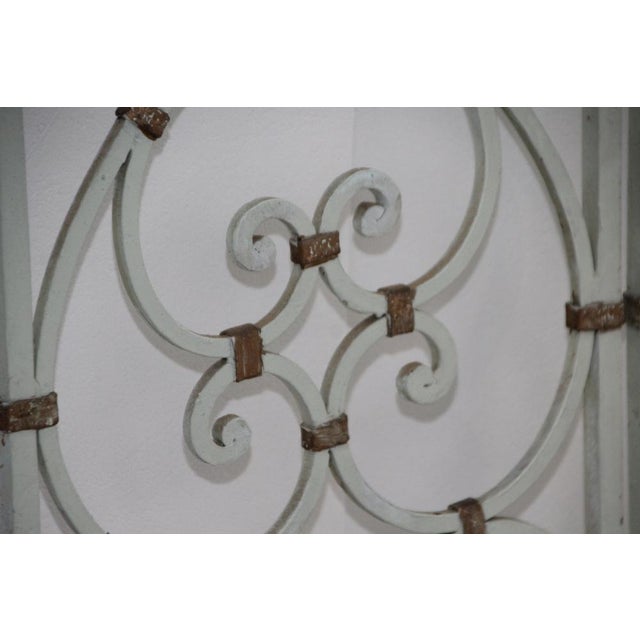 Aqua Wrought Iron Interior Doors by Gilbert Poillerat, 1950s, Set of 2 For Sale - Image 8 of 17