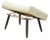 Vintage Mid Century Modern Adjustable Ottoman Footstool With Wooden Legs For Sale