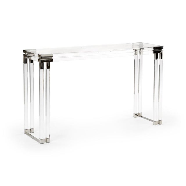 Wildwood Bowen Acrylic Console For Sale In Raleigh - Image 6 of 6
