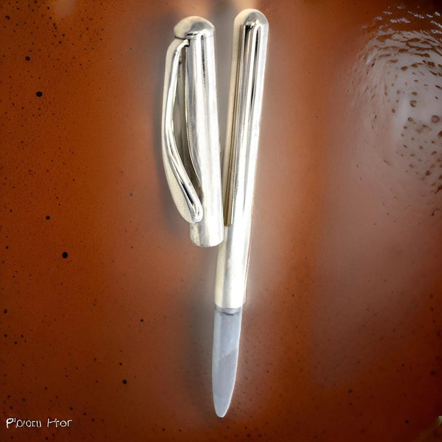 Tiffany & Co Estate Designed by Elsa Perreti Ballpoint Pen 5" Sterling Silver For Sale - Image 9 of 13