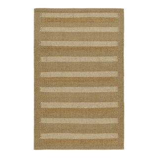 Rug & Kilim’s Scandinavian Rug with Beige and Taupe Geometric Stripes - 9x12 For Sale