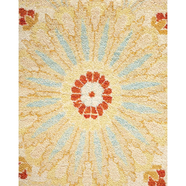Traditional Mogul, One-of-a-Kind Hand-Knotted Area Rug - Ivory, 10' 2" x 15' 0" For Sale - Image 3 of 8