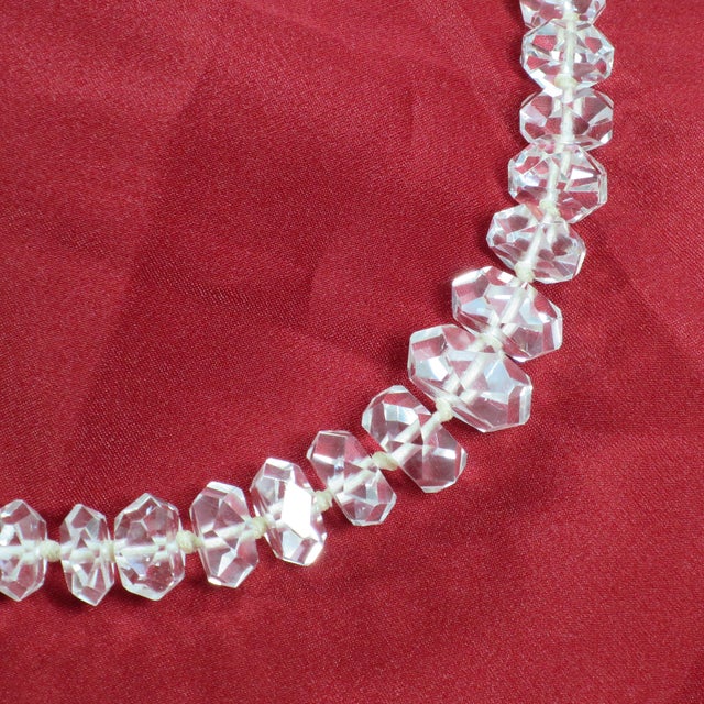 Vintage Art Deco Rock Crystal Necklace 1920s For Sale - Image 4 of 10