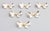 Mid 20th Century Vintage Boxed Set of French Silver & Gold Bows Place Card Holders - Set of 6 For Sale - Image 5 of 8