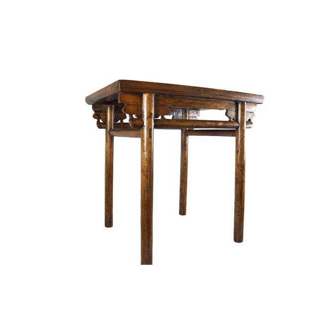 The cedar wine table has recessed round legs and a plain apron and plain stretchers. Wine tables like this one is a...