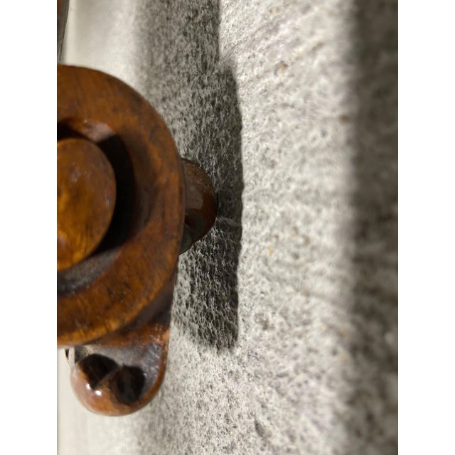 Wood Victorian Walnut Center Table Barley Twist Supports Carved Feet, 19th Century For Sale - Image 7 of 8