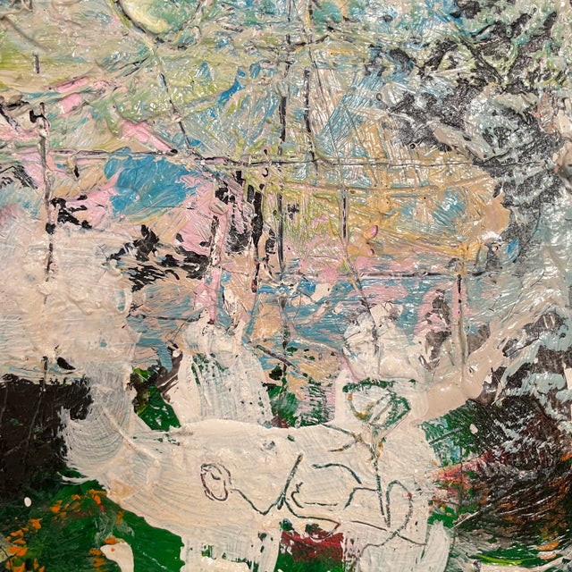 Felix Bachmann, Abstract Composition, Acrylic & Mixed Media on Board, 2022, Framed For Sale - Image 6 of 11