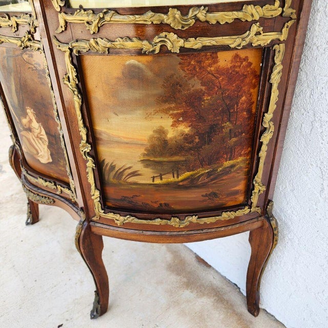 French 19th Century French Vernis Martin Vitrine Louis XVI For Sale - Image 3 of 12