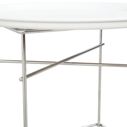 Fat-Fat Coffee Table in White Plastic and Chrome Frame by Patricia Urquiola for B&B Italia For Sale - Image 5 of 14
