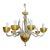 1970s Mid Century Modern Italian Glass Chandelier For Sale