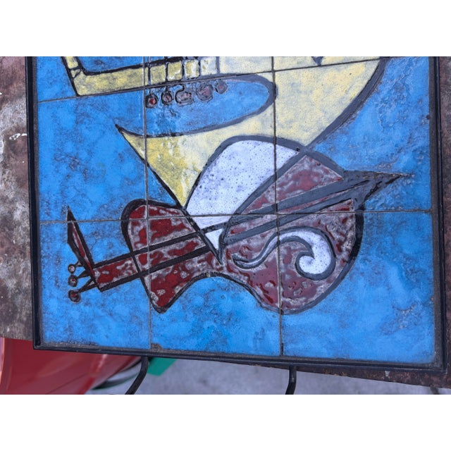 1950s 1950s Bart Marechal Gand Tile Tray For Sale - Image 5 of 8