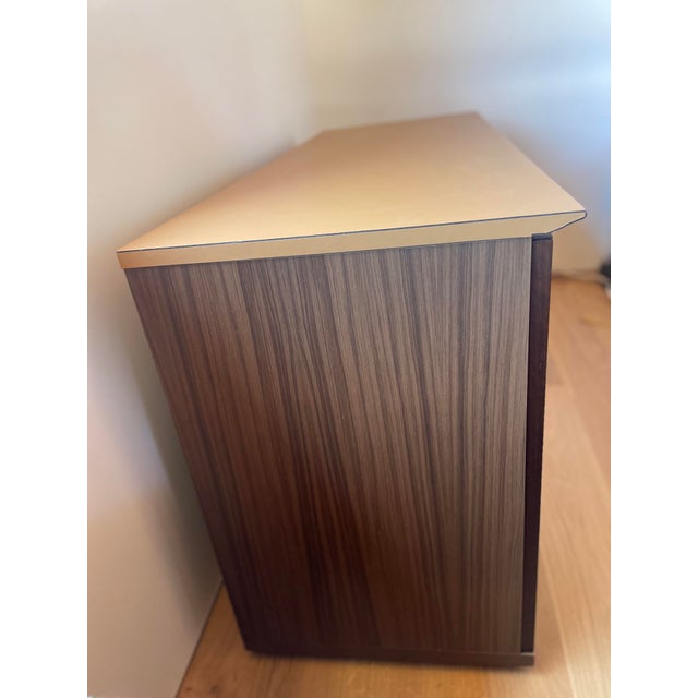 Modern Leather Wrapped Mariani Filing Cabinet For Sale - Image 3 of 4