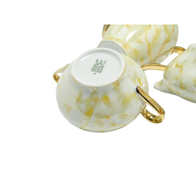 Goldenrod Art Deco Sugar Bowls from Wawel, Poland, 1960s, Set of 3 For Sale - Image 8 of 9