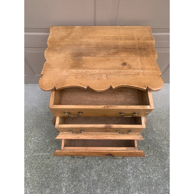 Antique Scandinavian Pine Bombay Chest With Sculptural Silhouette For Sale - Image 11 of 14